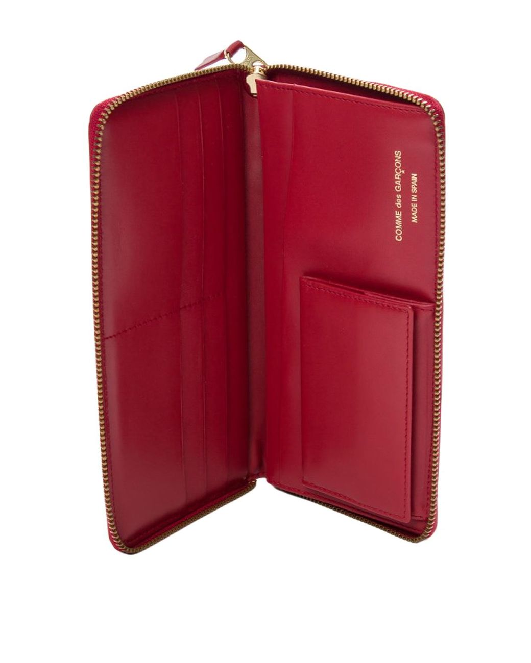 Comme des Garçons Red Polka Dot Zip-Around Wallet