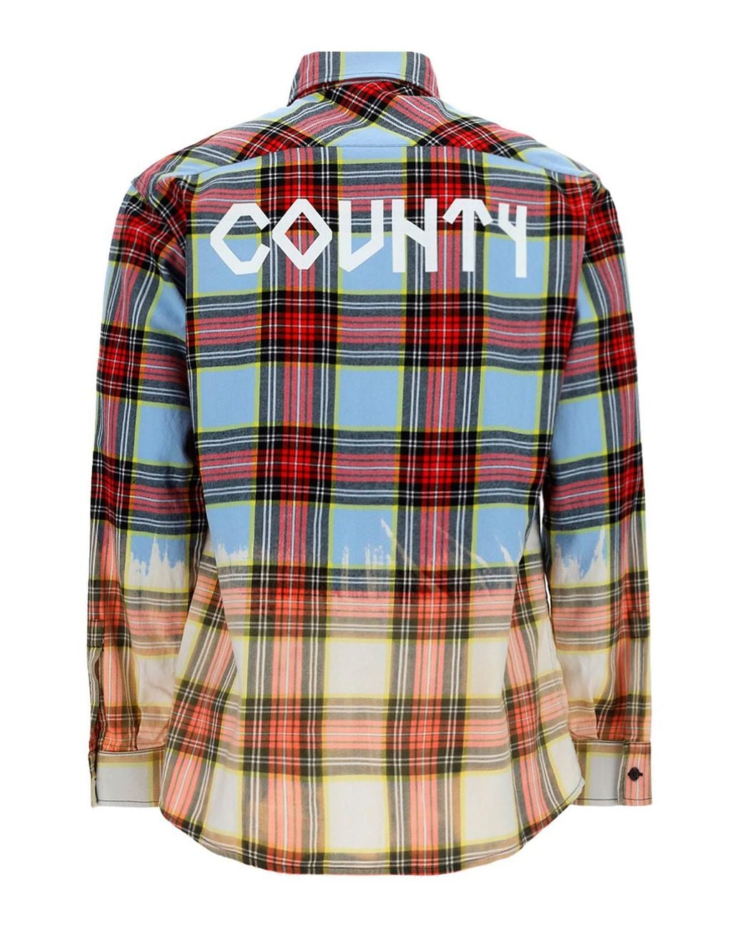 Marcelo Burlon Blue Tartan Shirt for men
