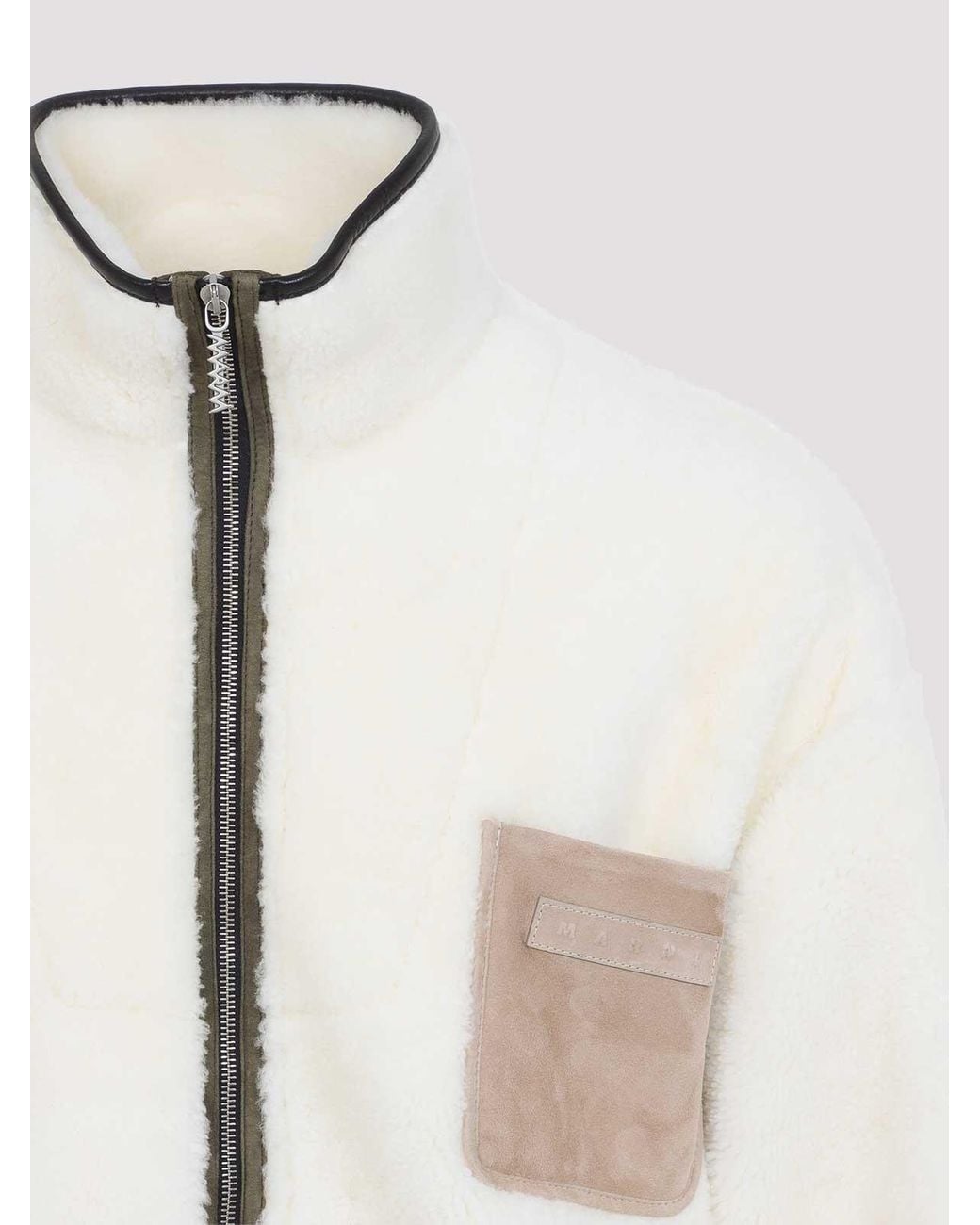 Marni White Shearling Jacket for men