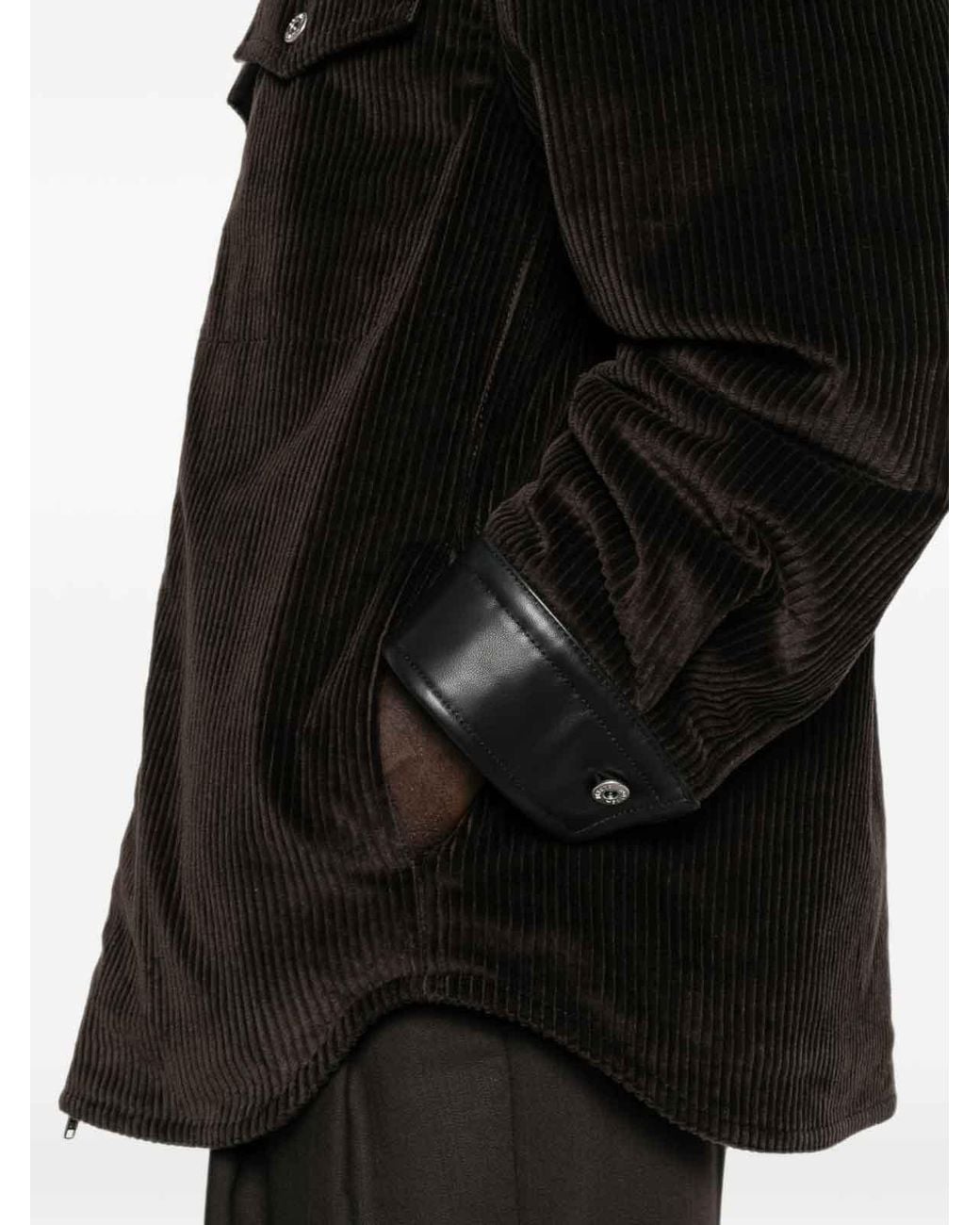 Bottega Veneta Black Cotton Corduroy Shirt Jacket for men