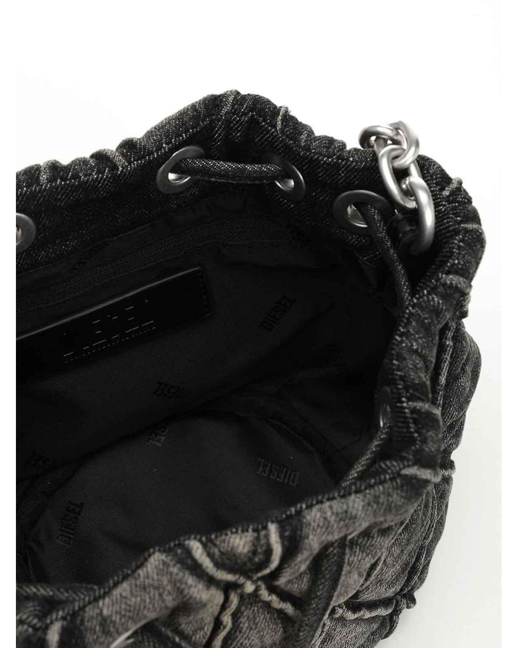 DIESEL Black Charm-D S-Bucket Bag