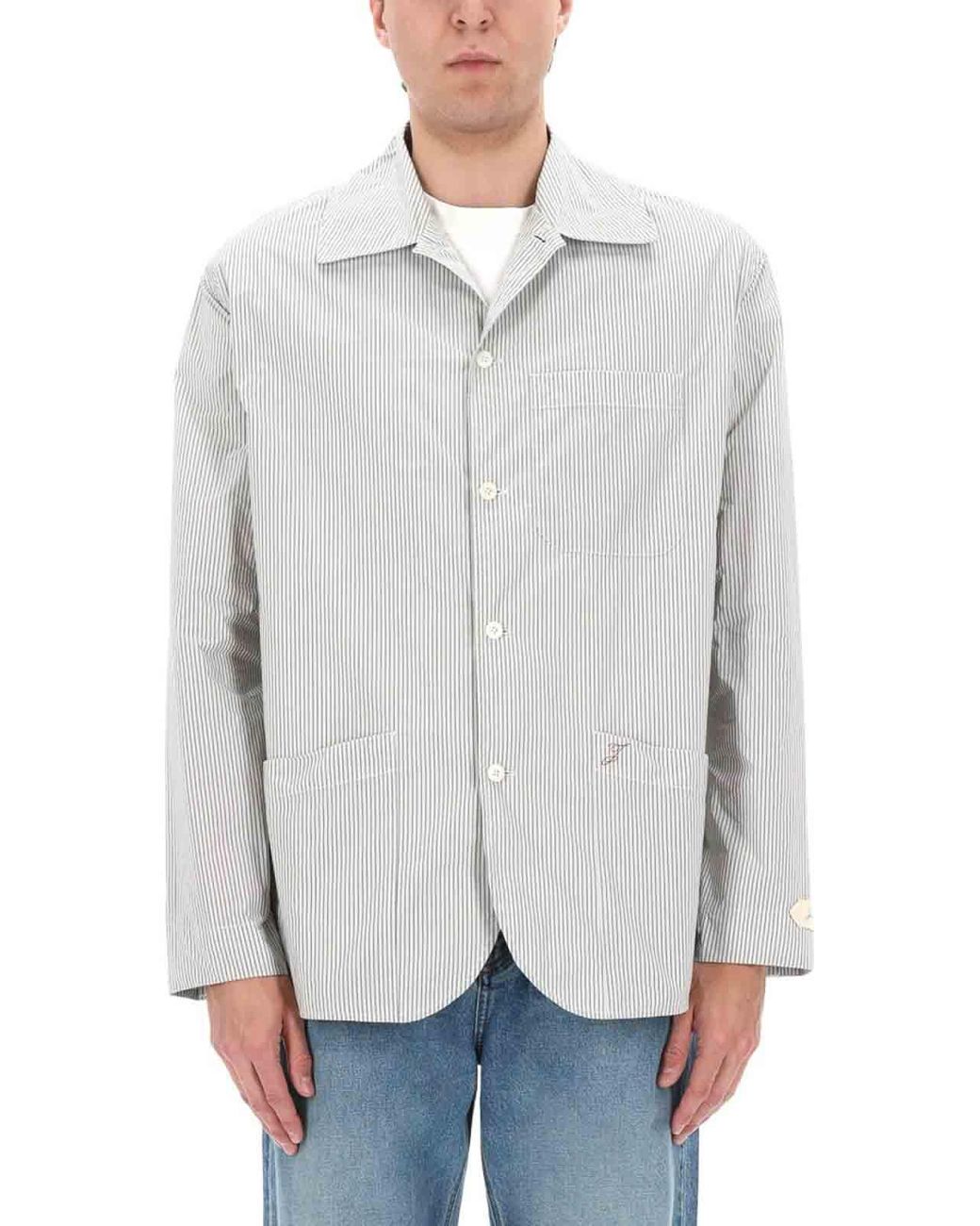 Jacquemus White La Veste Boutis Jacket for men