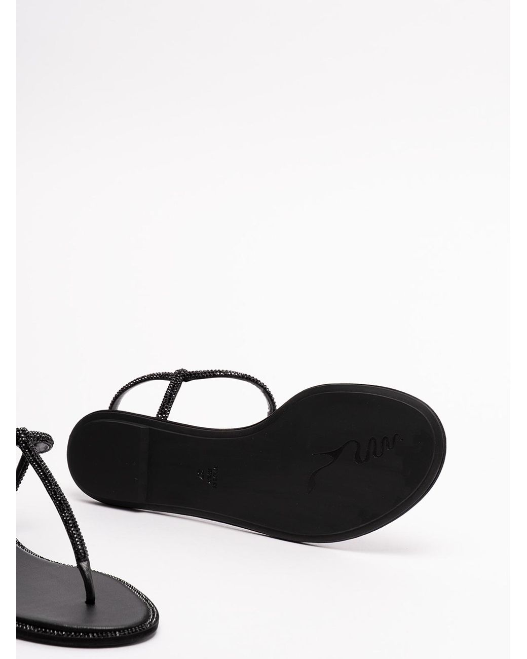 Rene Caovilla Brown Diana Flat Sandals