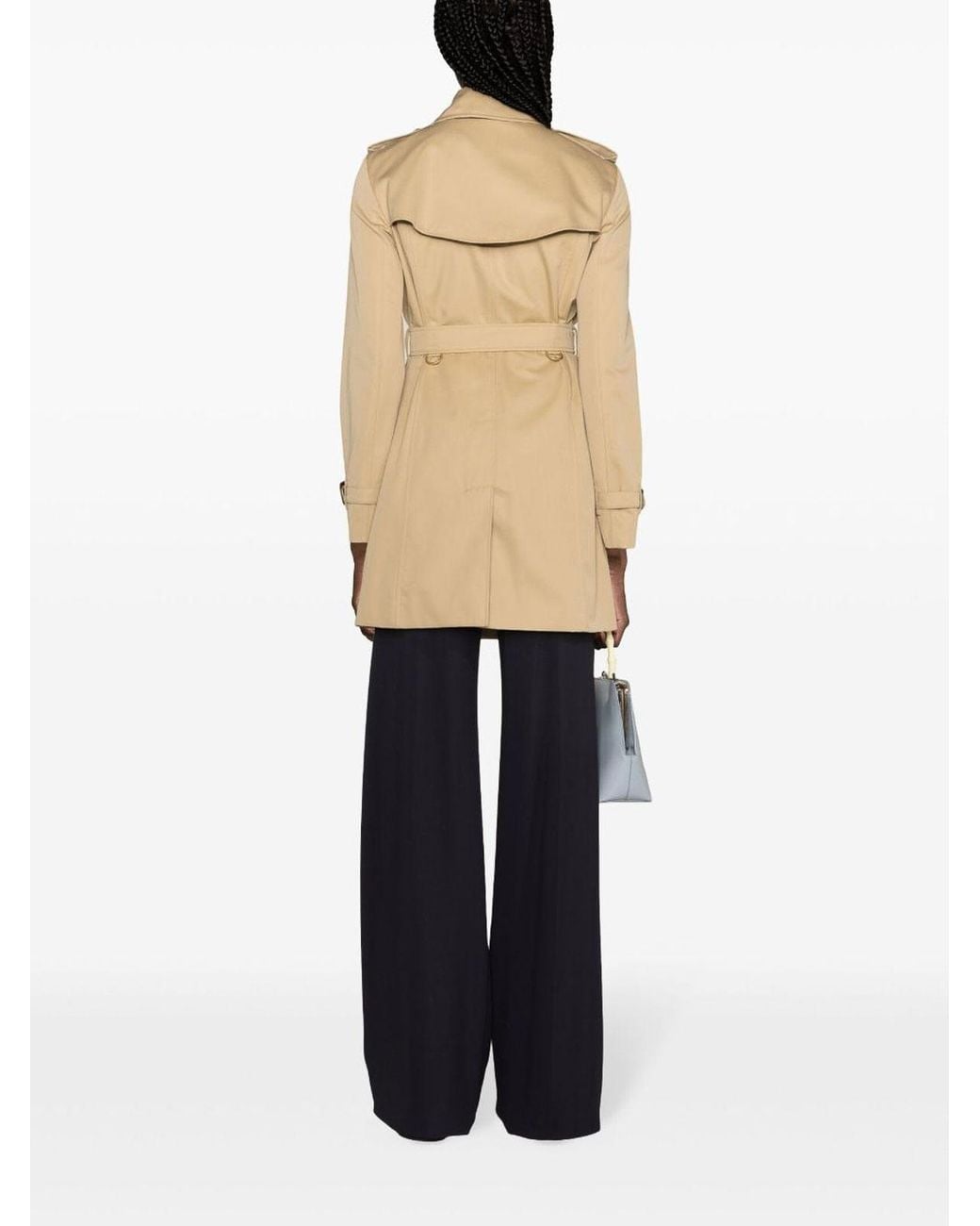 Burberry Natural Double-Breasted Trench Coat