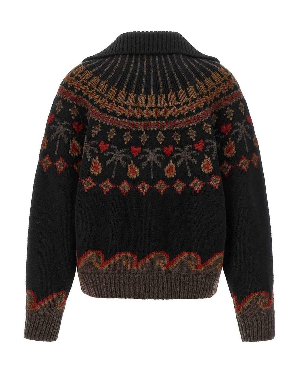 Alanui Black Sweet Winter Virgin Wool Cardigan