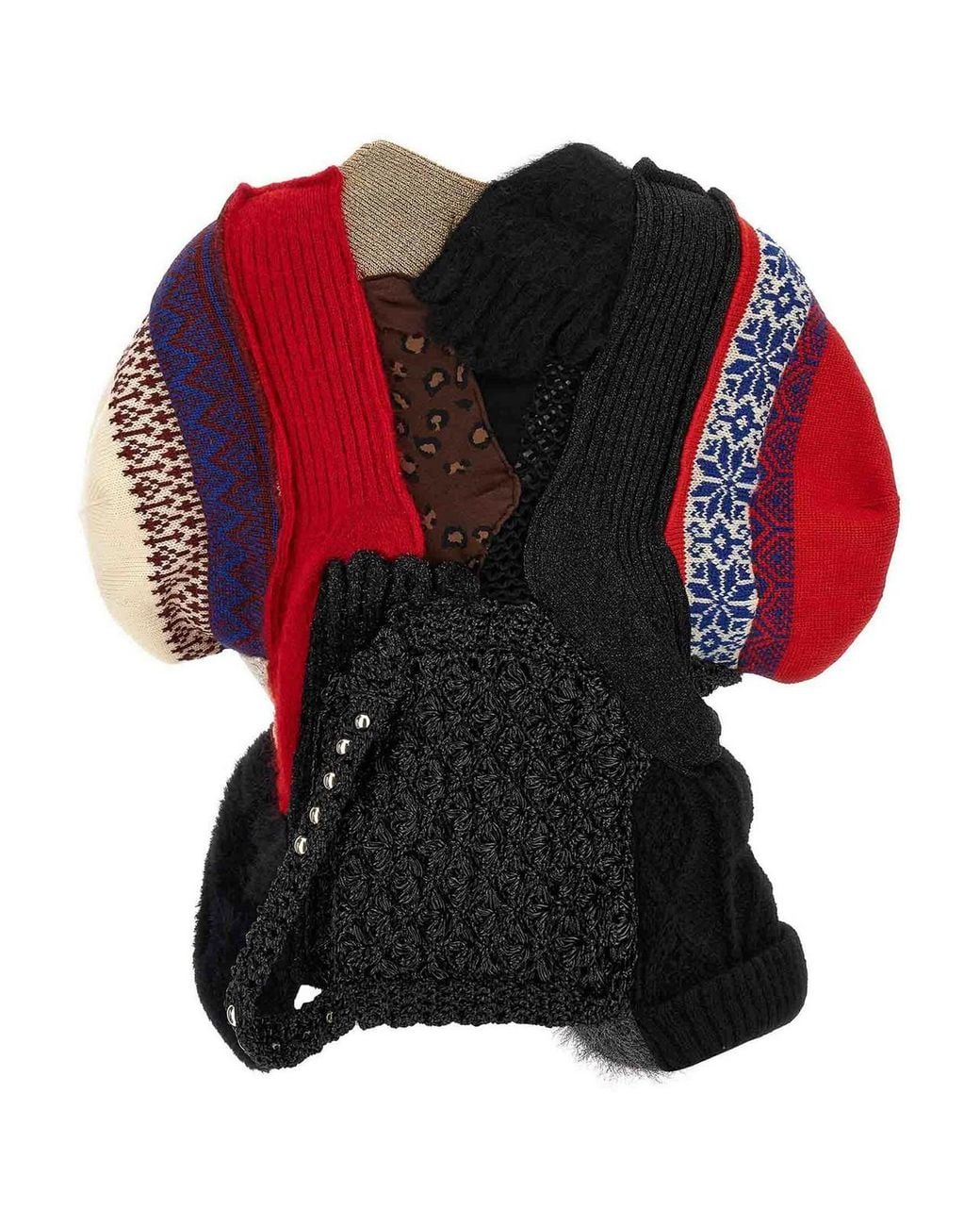 Junya Watanabe Black Patchwork Cardigan