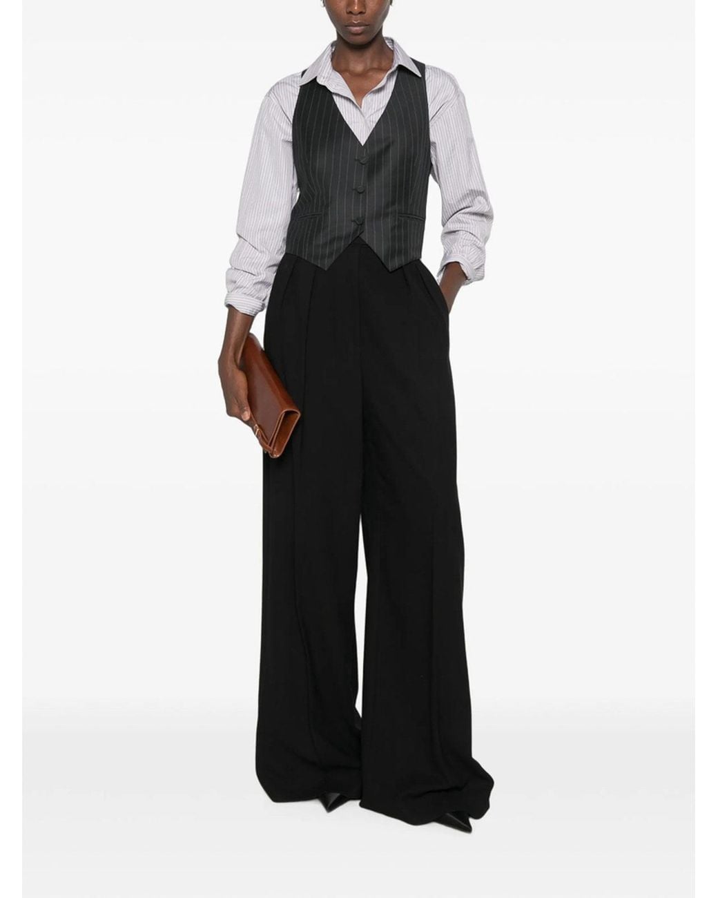 Tom Ford Black Leather Waistcoat