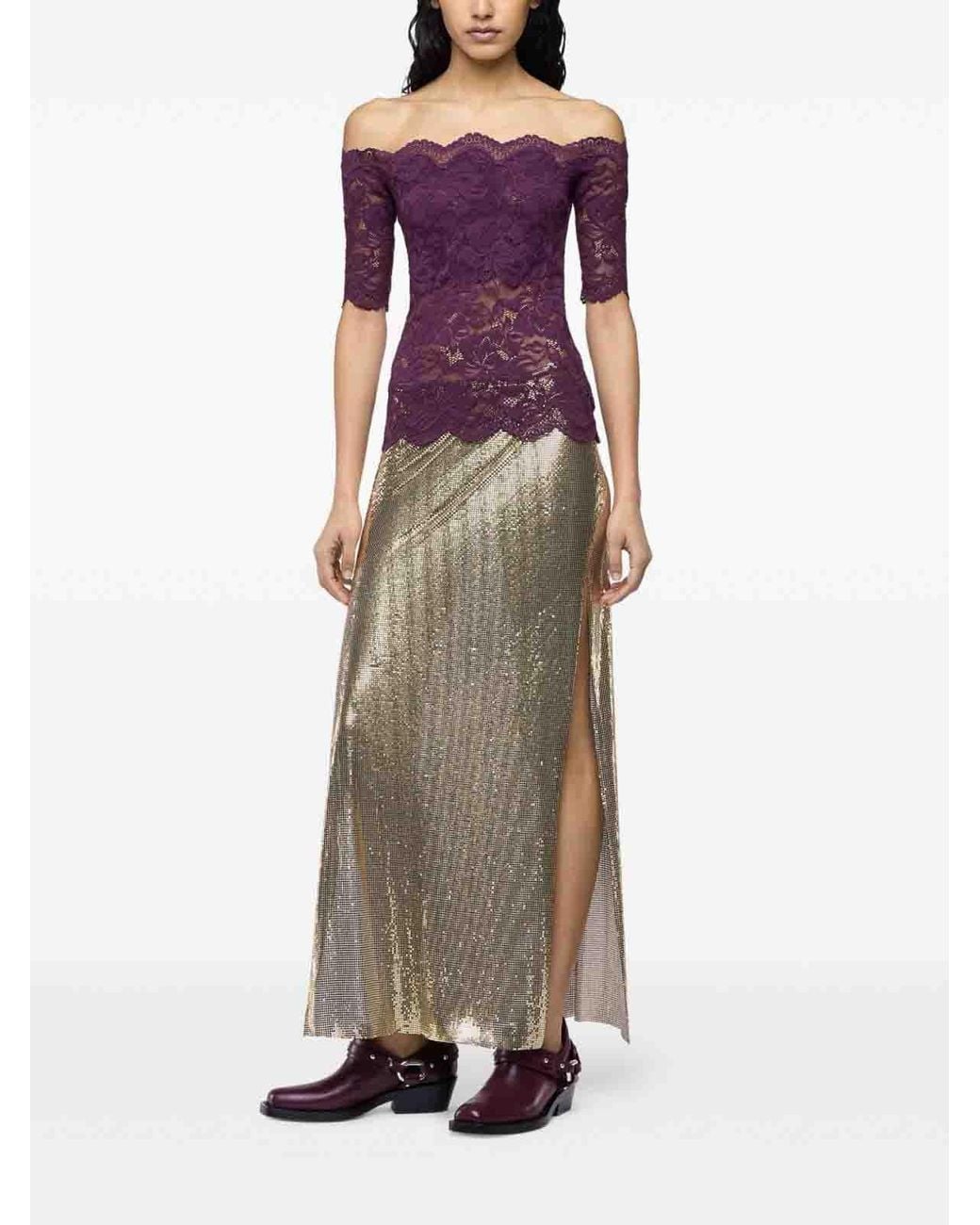 Rabanne Purple Sleeveless Top
