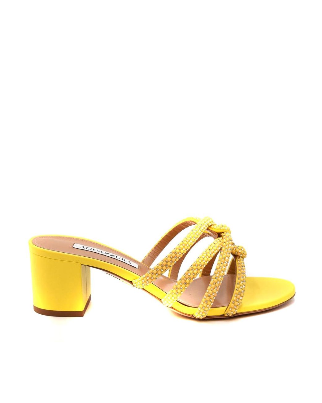 Aquazzura Yellow Leather Sandals