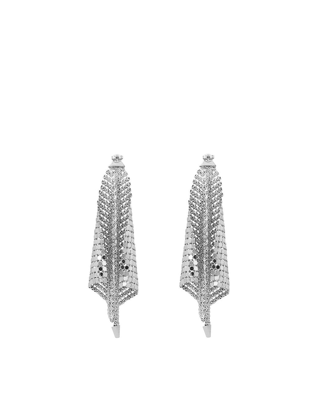 Rabanne White Pixel Flow Earrings