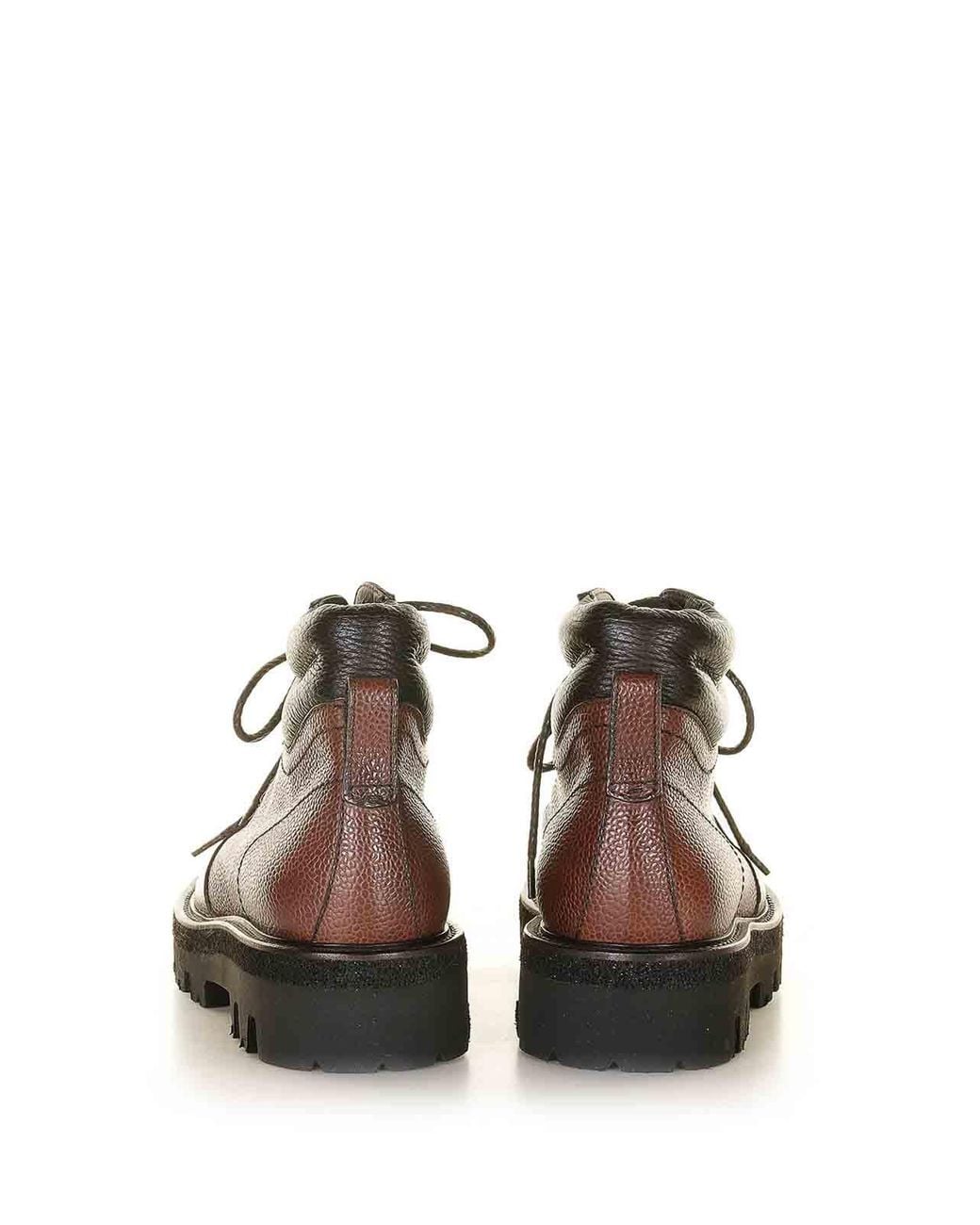 Neil Barrett Brown Leather Boots for men