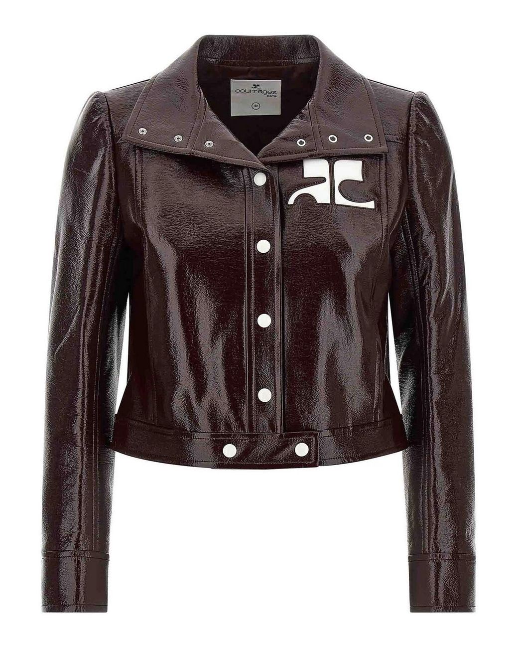 Courreges Black Reedition Vinyl' Jacket