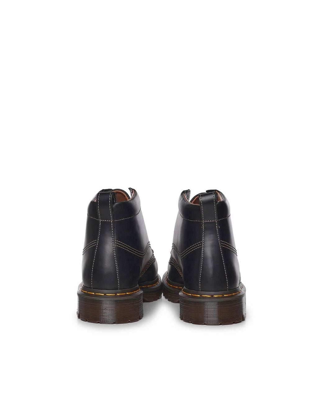 Dr. Martens Black Lowell Leather Moc-Toe Chukka Boots for men