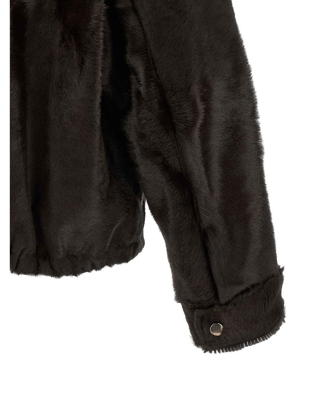 Giorgio Brato Black Pony Hair Jacket for men