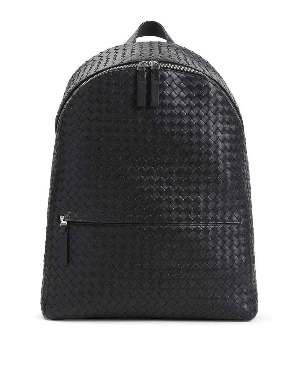 Bottega Veneta Black Intrecciato Backpack for men