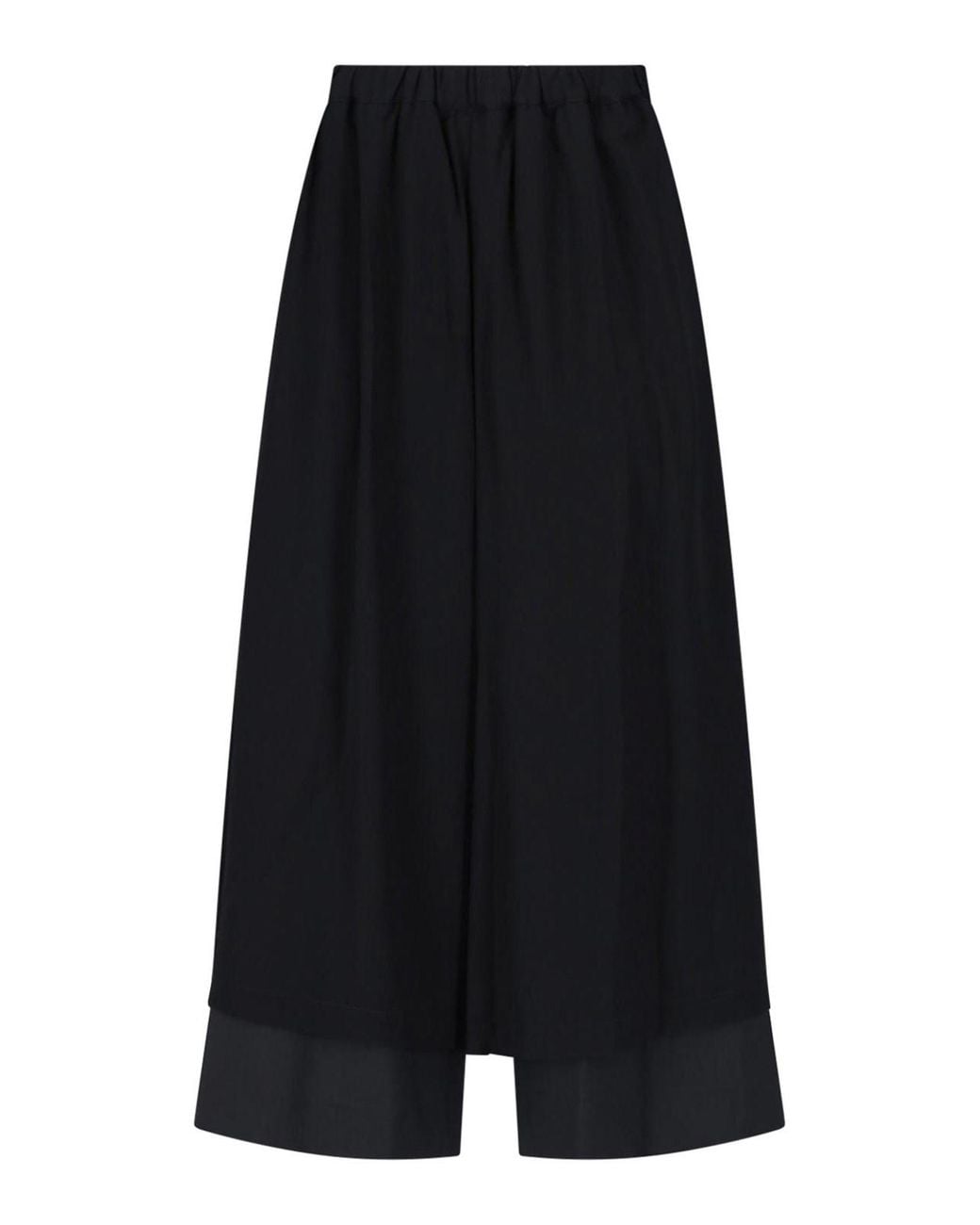 Comme des Garçons Black Layered Wool Skirt