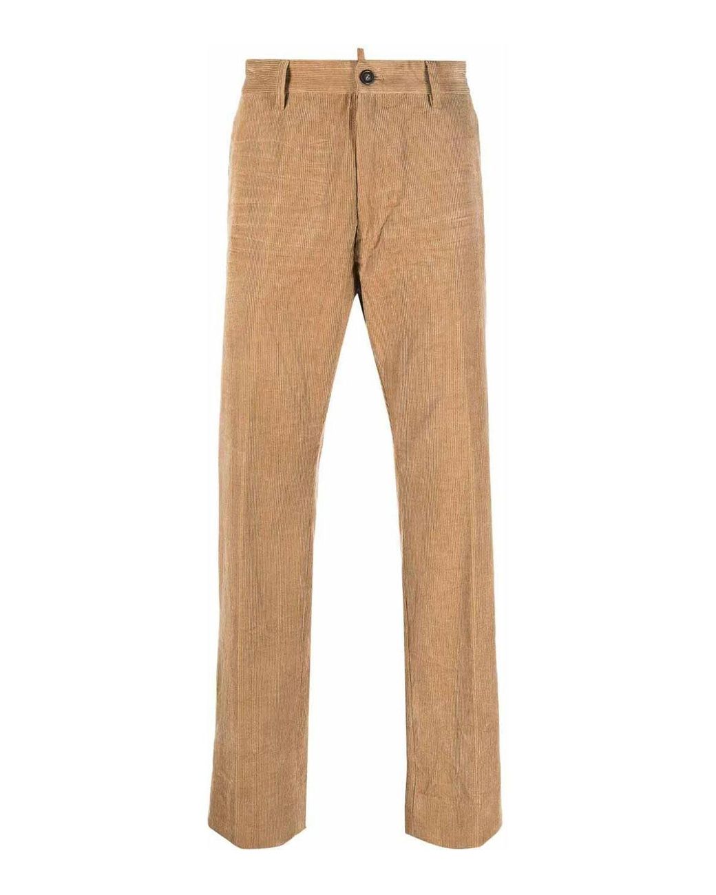DSquared² Natural Straight Trousers for men