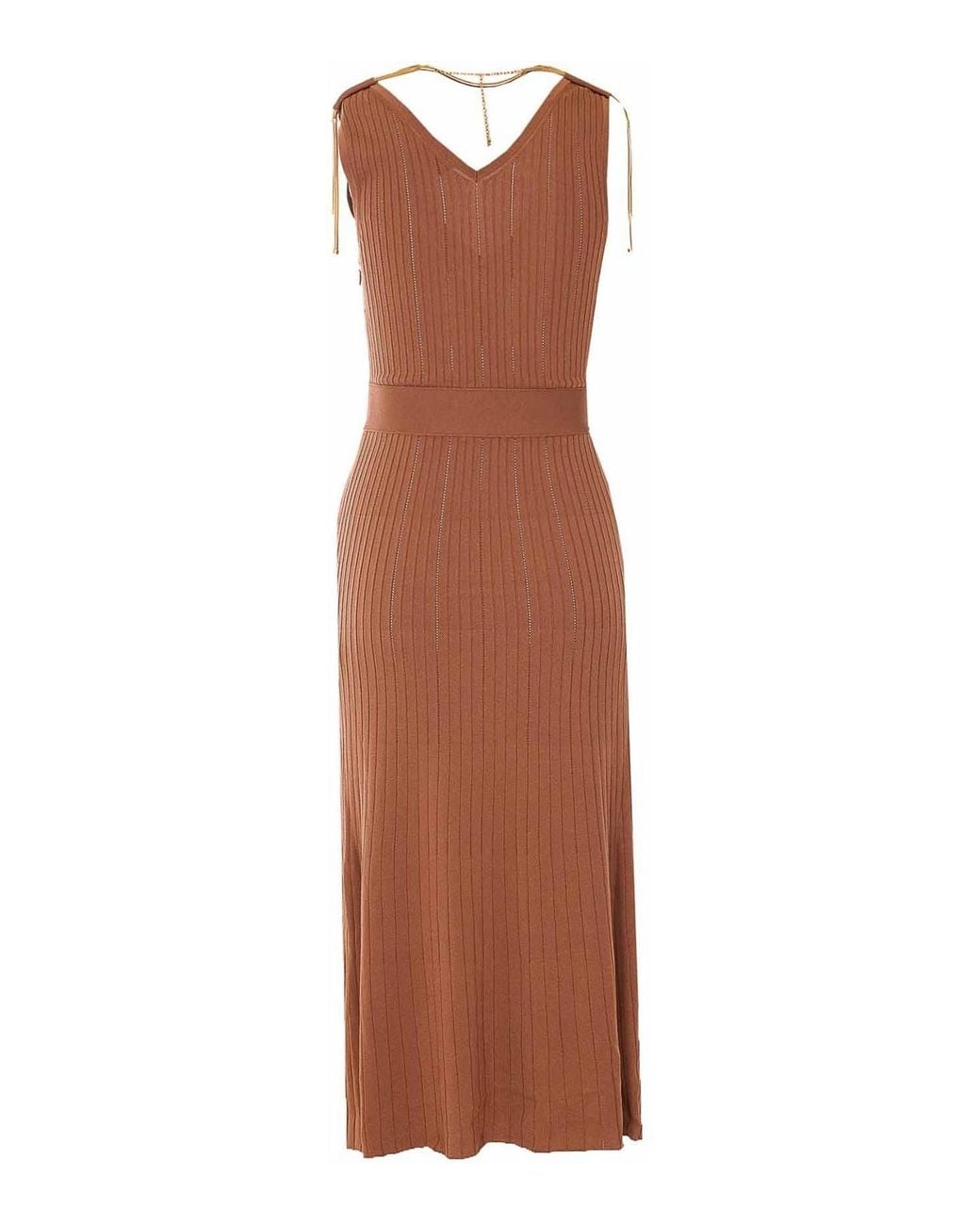 Elisabetta Franchi Brown Dress