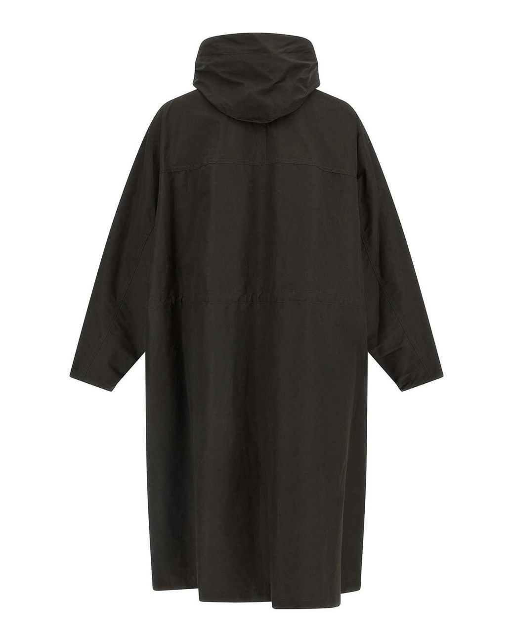 Lemaire Black Utility Raincoat Trench Coat for men