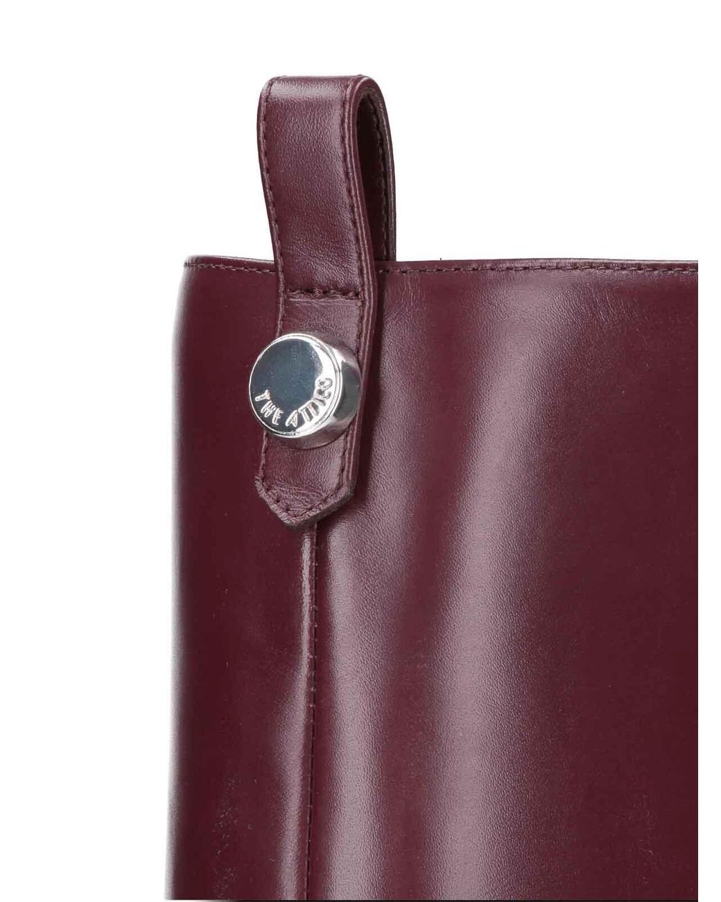 The Attico Purple Mid-Calf Leather Boots