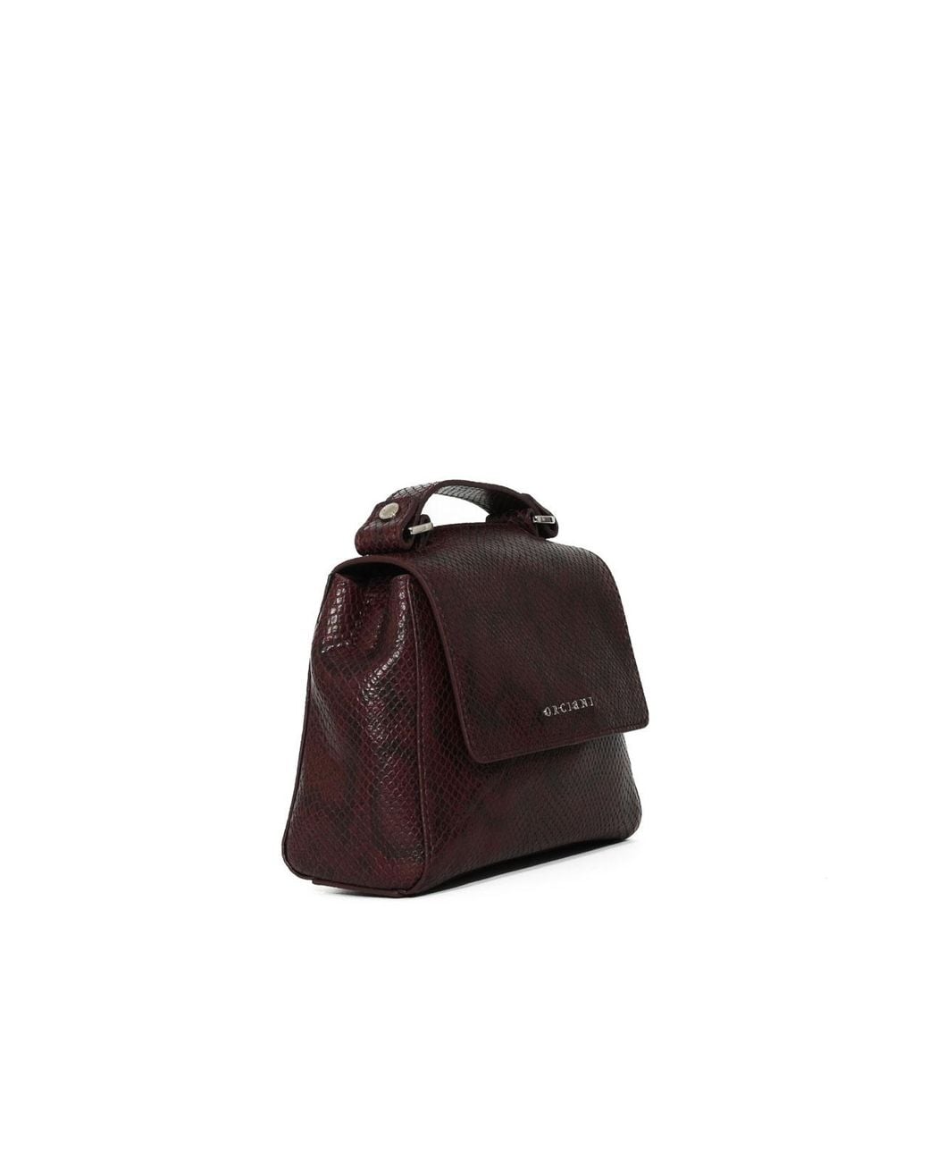 Orciani Brown Sveva Exotic Mini Handbag