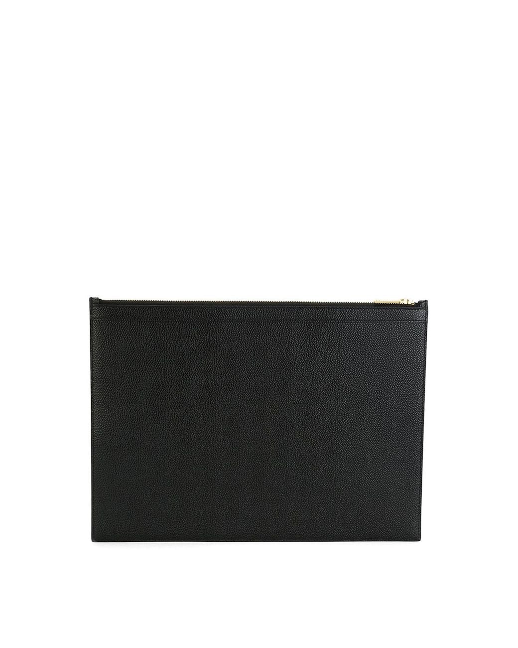 Thom Browne Black Leather Medium Document Holder for men
