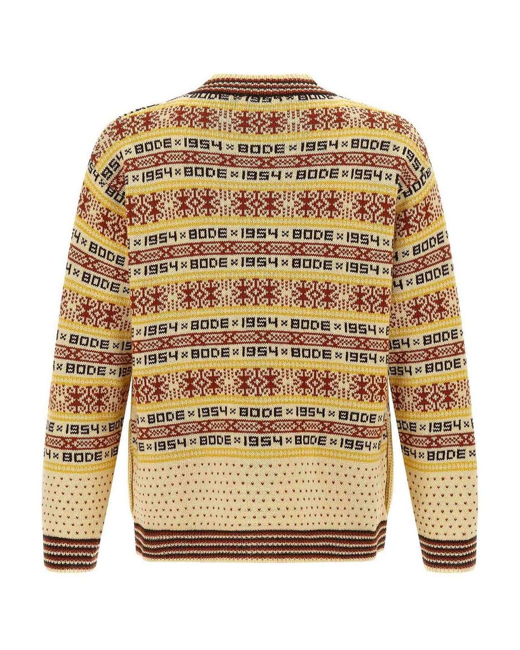 Bode Metallic Marzipan Cardigan for men