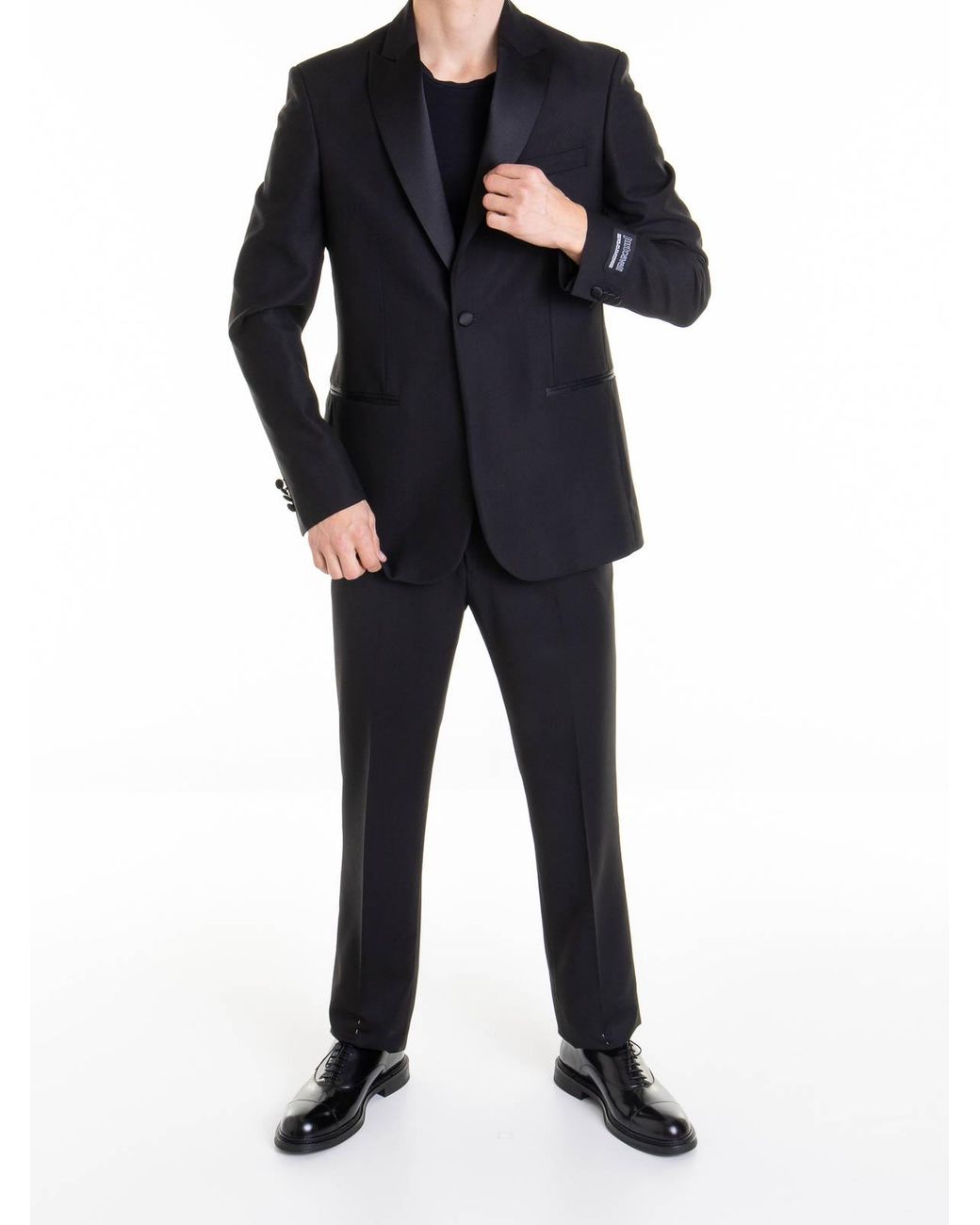 Just Cavalli Black Notched Lapel Suit for men