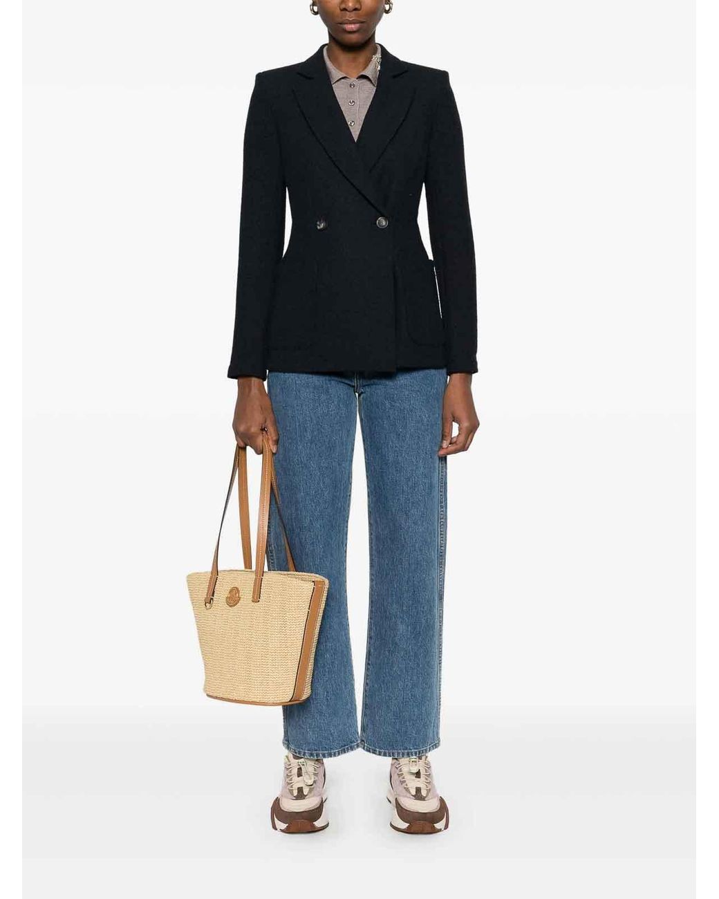 Harris Wharf London Blue Double Chest Jacket