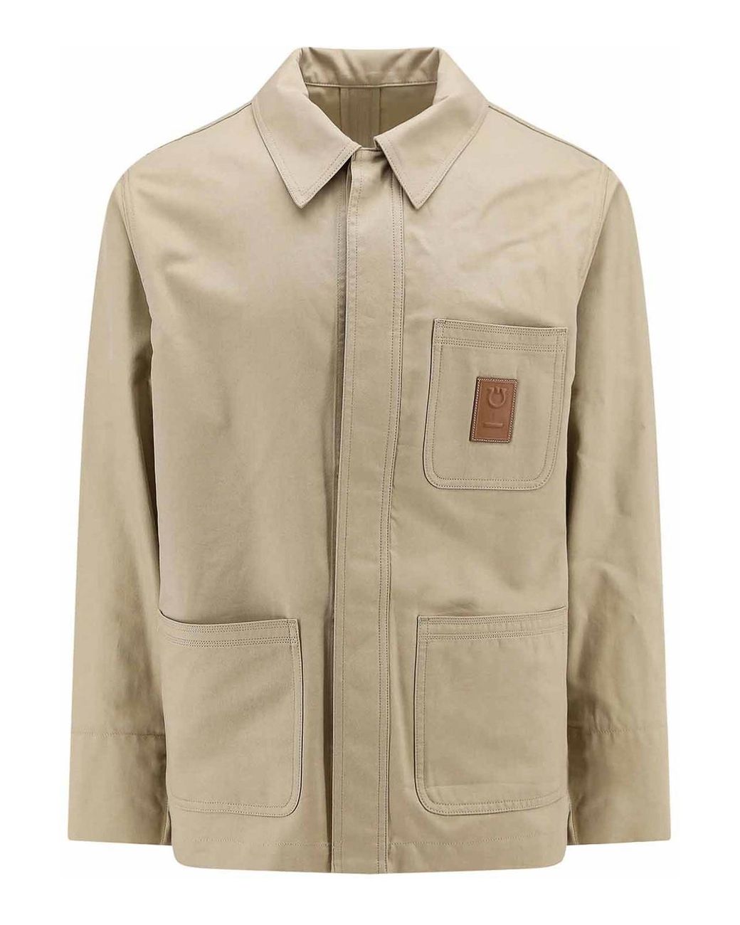 Ferragamo Natural Cotton And Viscose Jacket for men