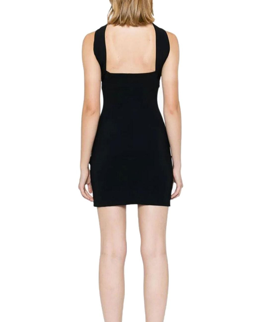 Roberto Cavalli Black Fitted Evening Dress With Sweetheart Neckline And Halter Neck