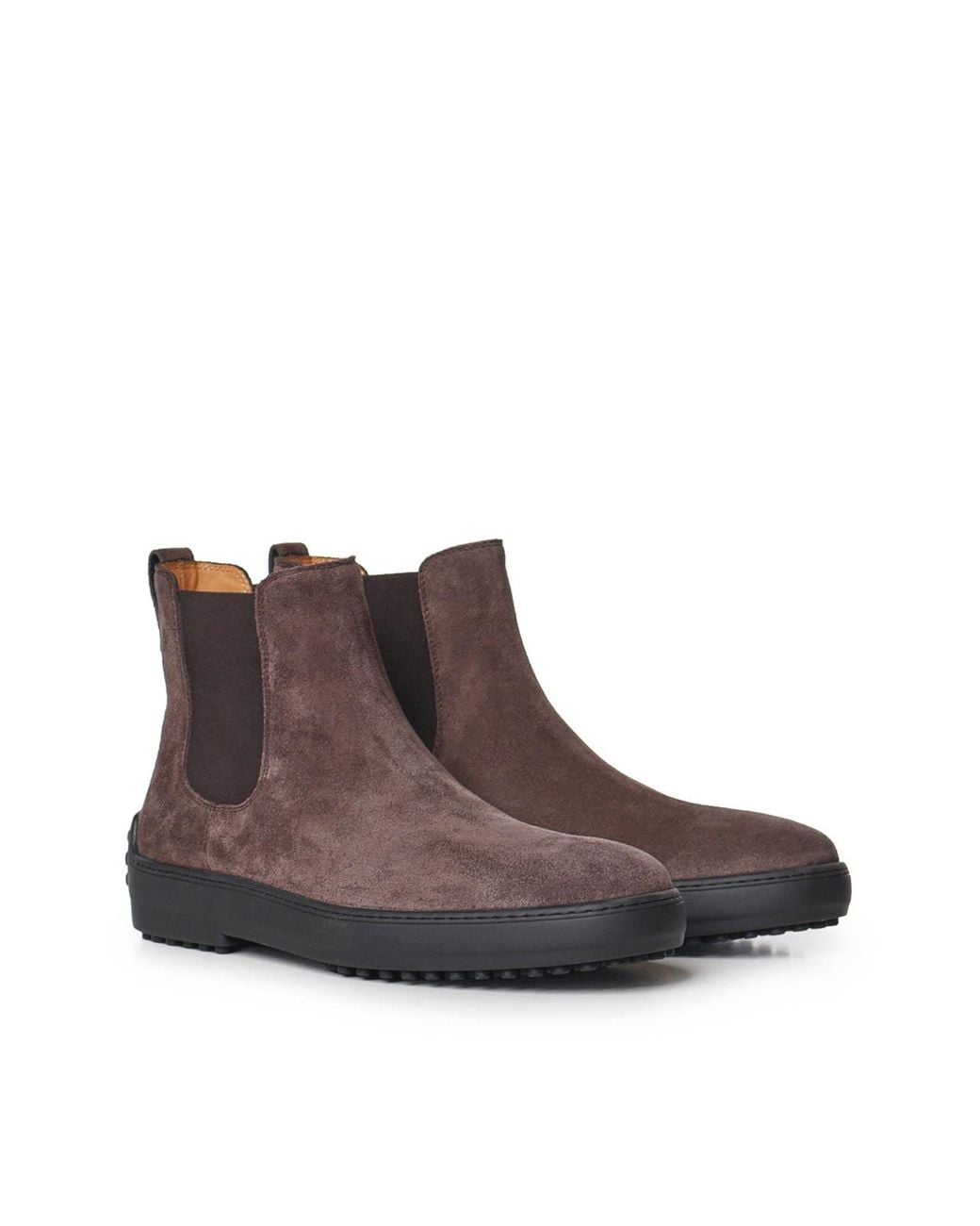 Tod's Brown Winter Suede Chelsea Boots for men