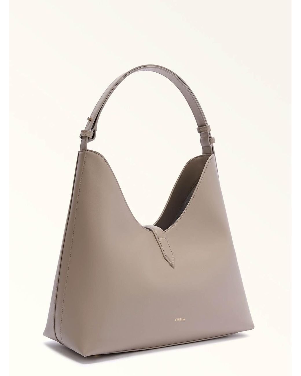 Furla Gray Goccia M Hobo Bag