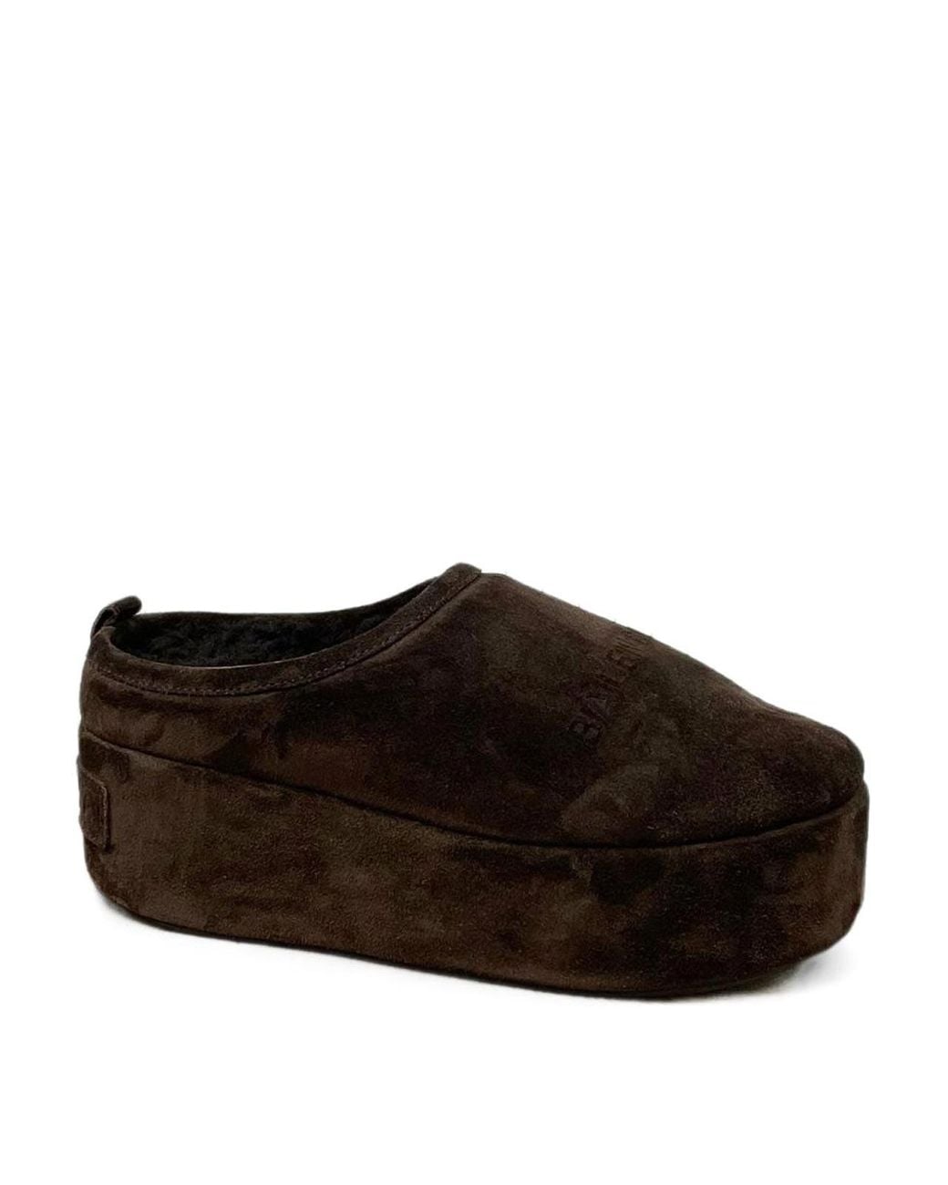 Balenciaga Brown Alaska Soft Platform Mule
