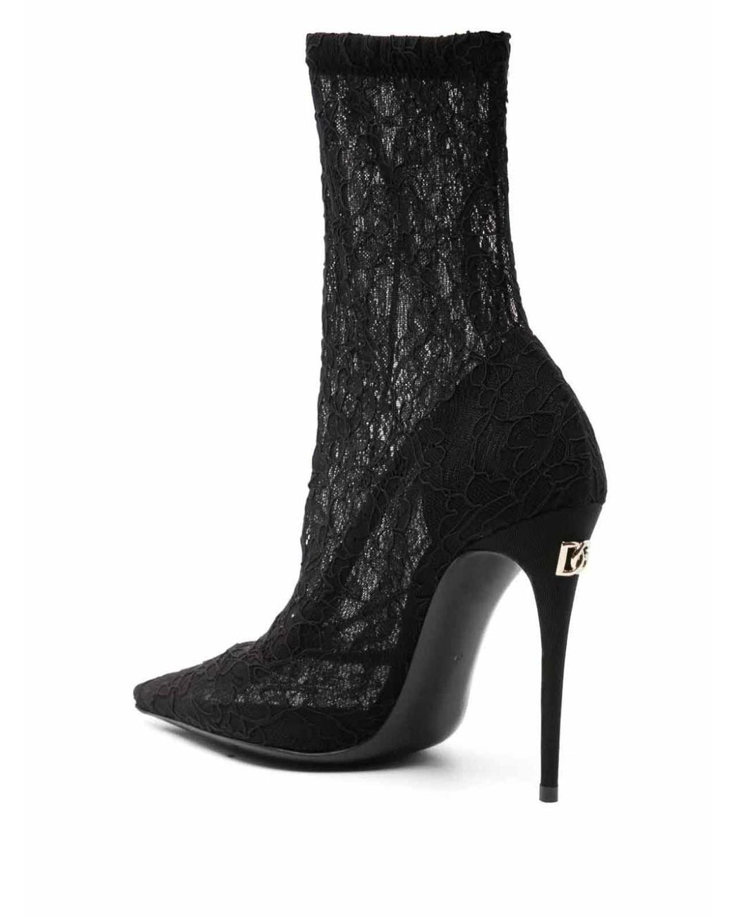 Dolce & Gabbana Black Heeled Boots