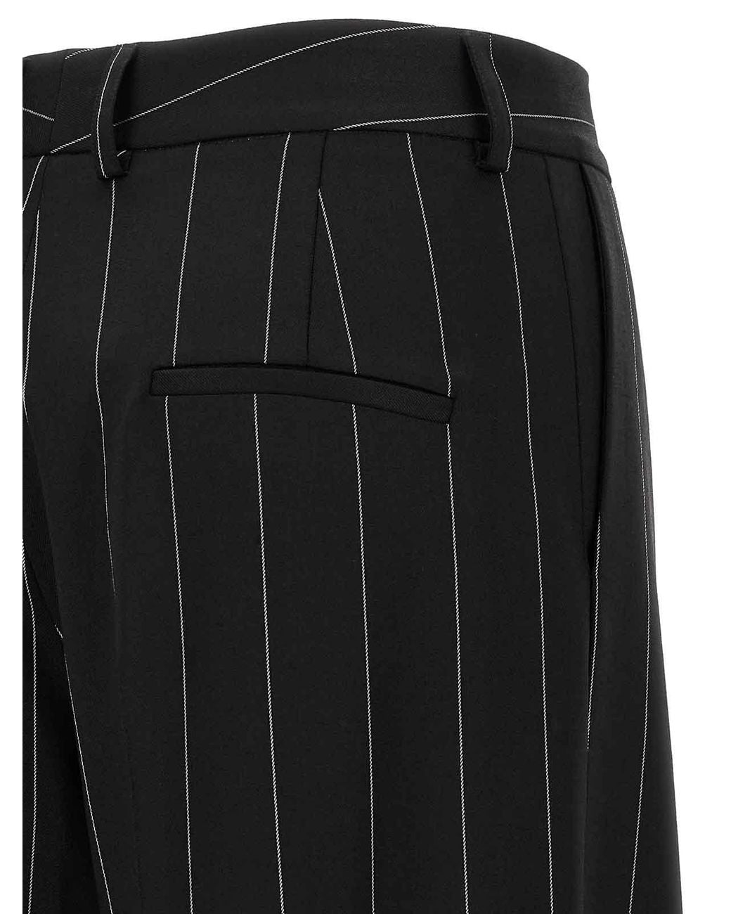 Federica Bonifaci Black Pinstripe Trousers