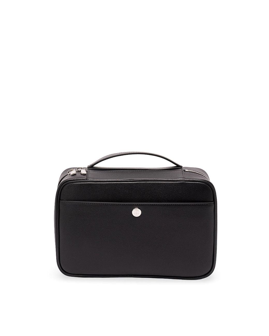 Brunello Cucinelli Black Leather Beauty Case for men