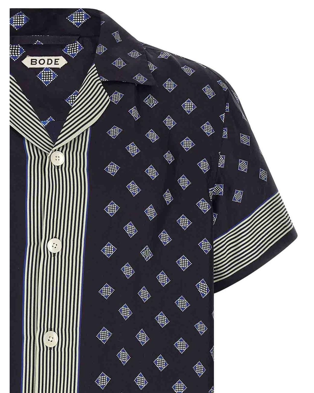 Bode Black Foyer Diamond Shirt for men