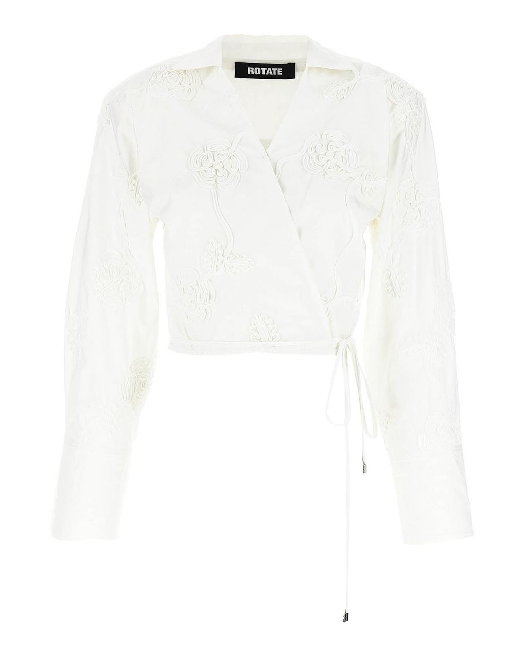 ROTATE BIRGER CHRISTENSEN White Wrap Cotton Shirt
