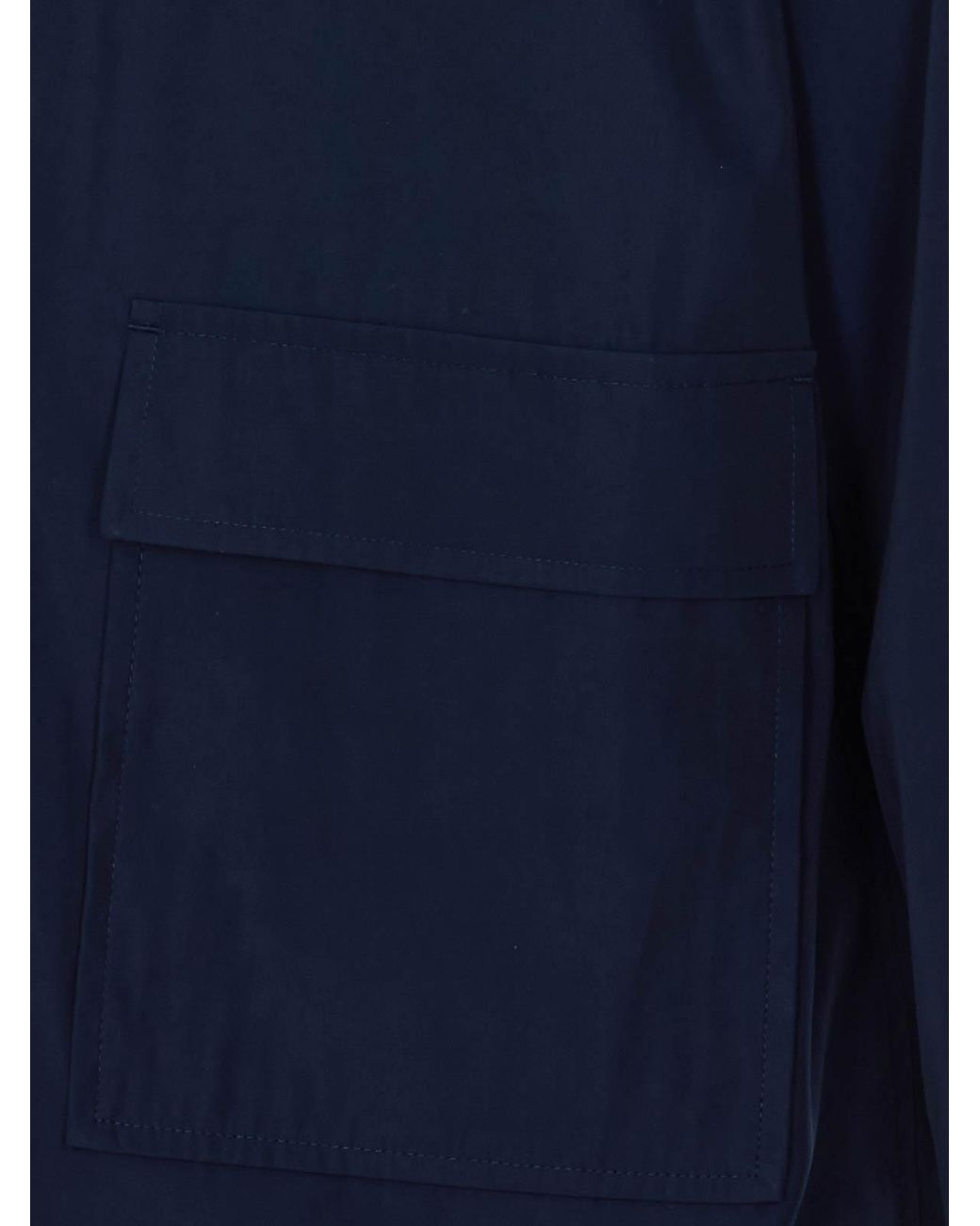 Thom Browne Blue Jacket With Frontal Buttons Closure for men