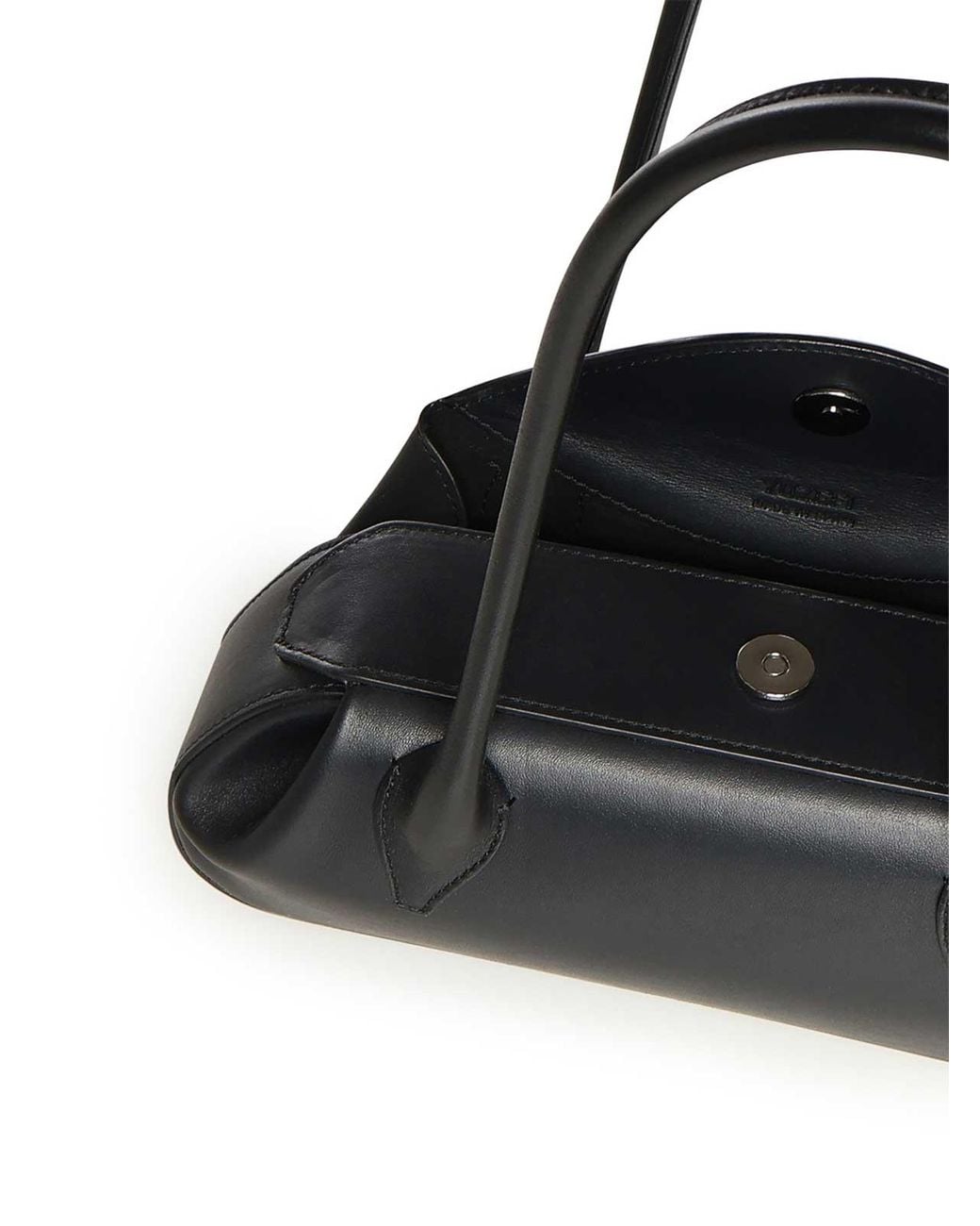 Yuzefi Black Mini Oyster Leather Bag