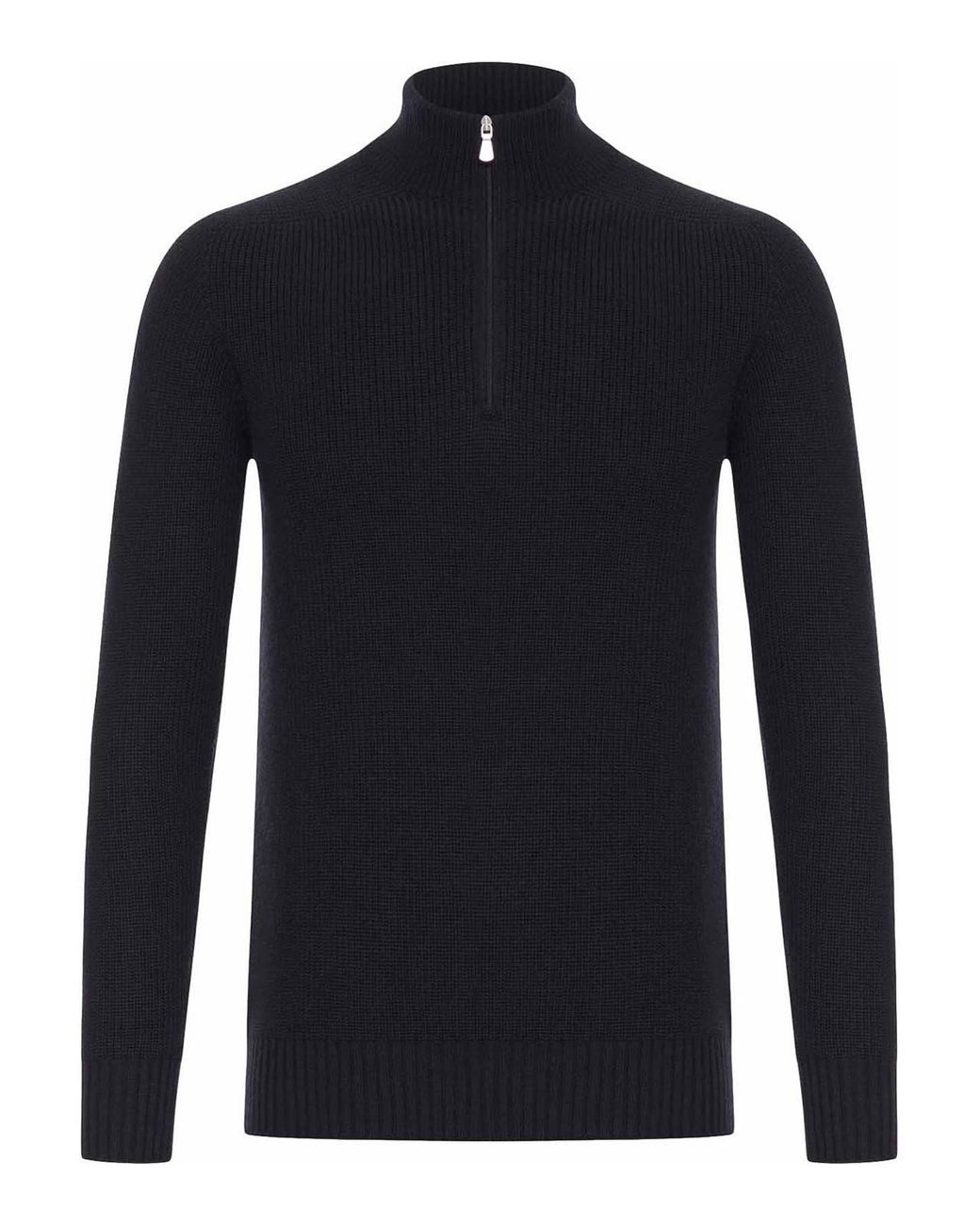 Nome Blue Wool Turtleneck Sweater With Zip for men