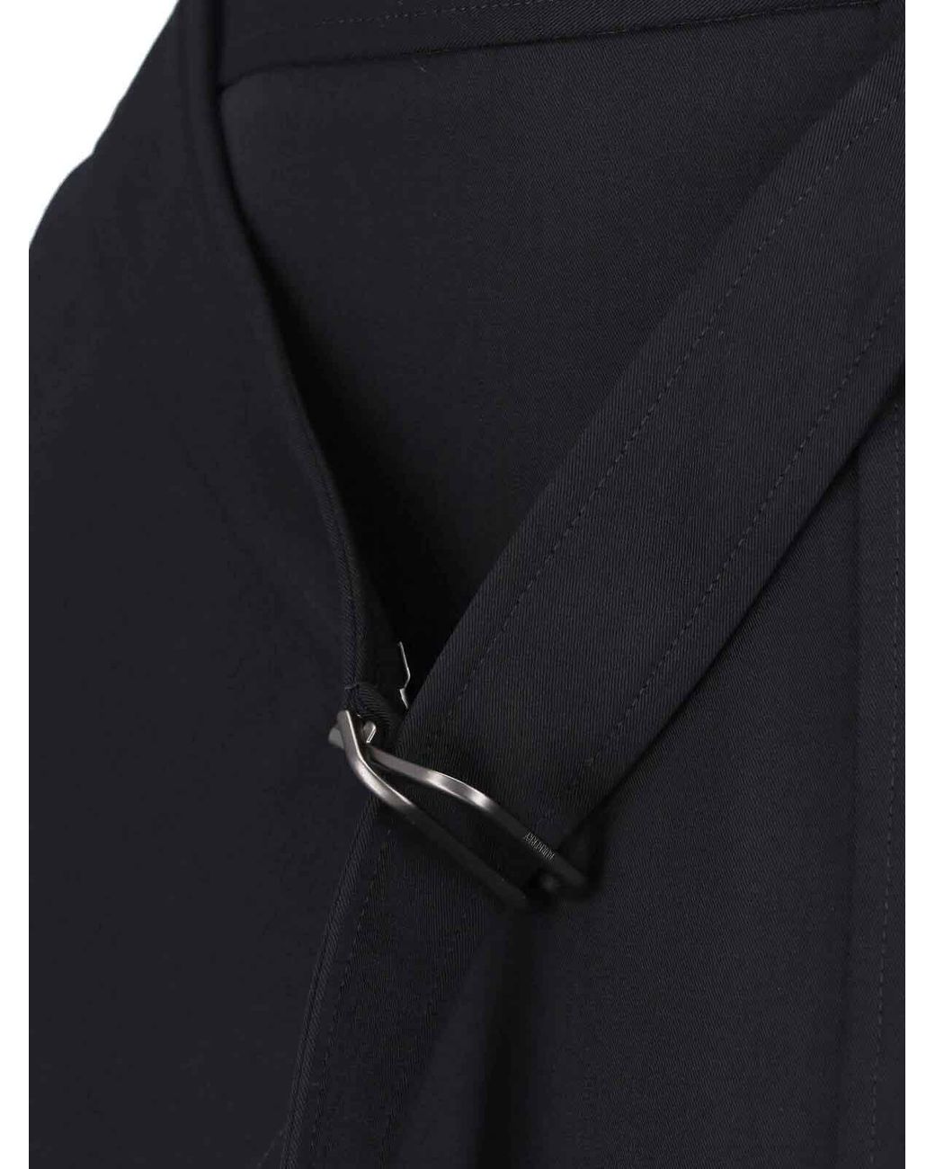 Burberry Blue Asymmetrical Wrap Skirt