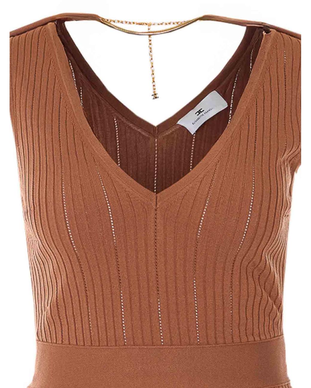 Elisabetta Franchi Brown Dress
