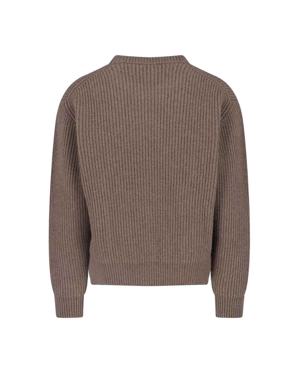 Jil Sander Rundhalspullover in Brown für Herren