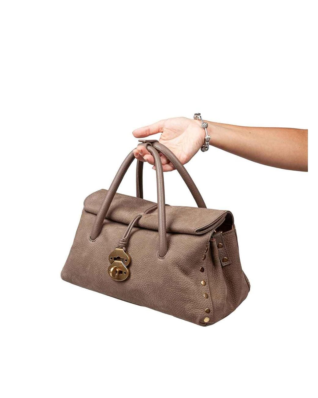 Zanellato Brown Dotta Jones Nubuck Handbag