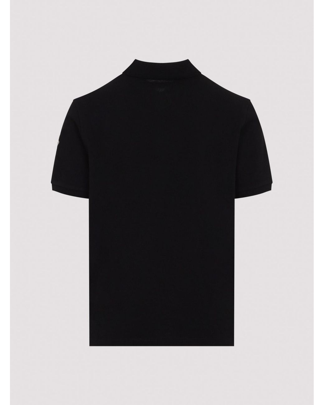 Moncler Black Cotton Polo for men