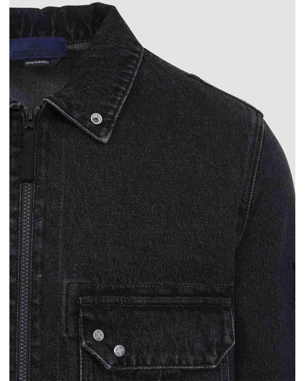 Stone Island Blue Shirt Jacket for men