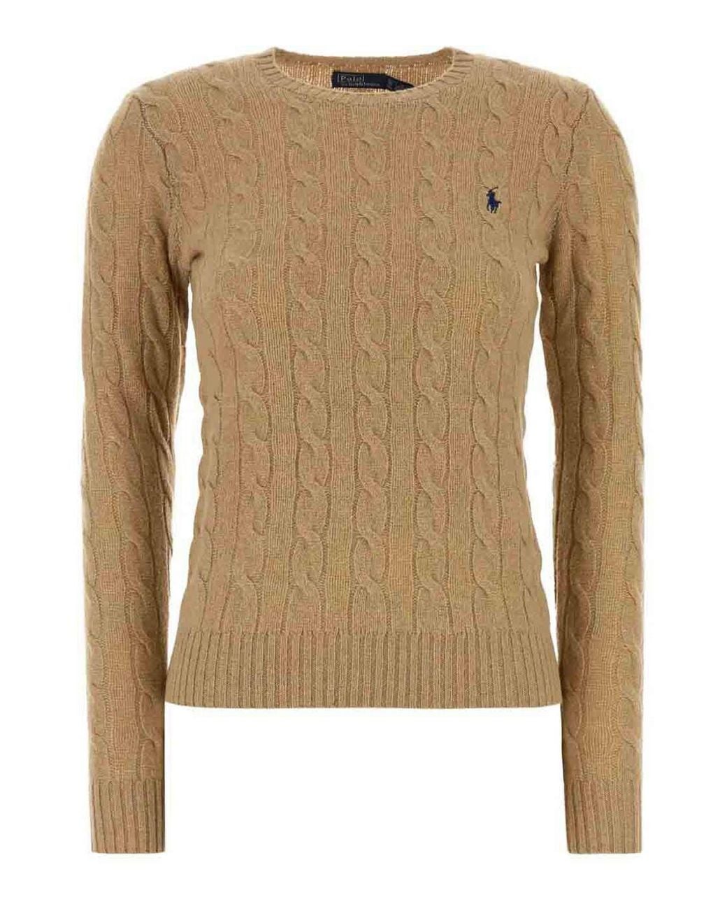 Polo Ralph Lauren Natural Cable Wool And Cashmere Crewneck Jumper