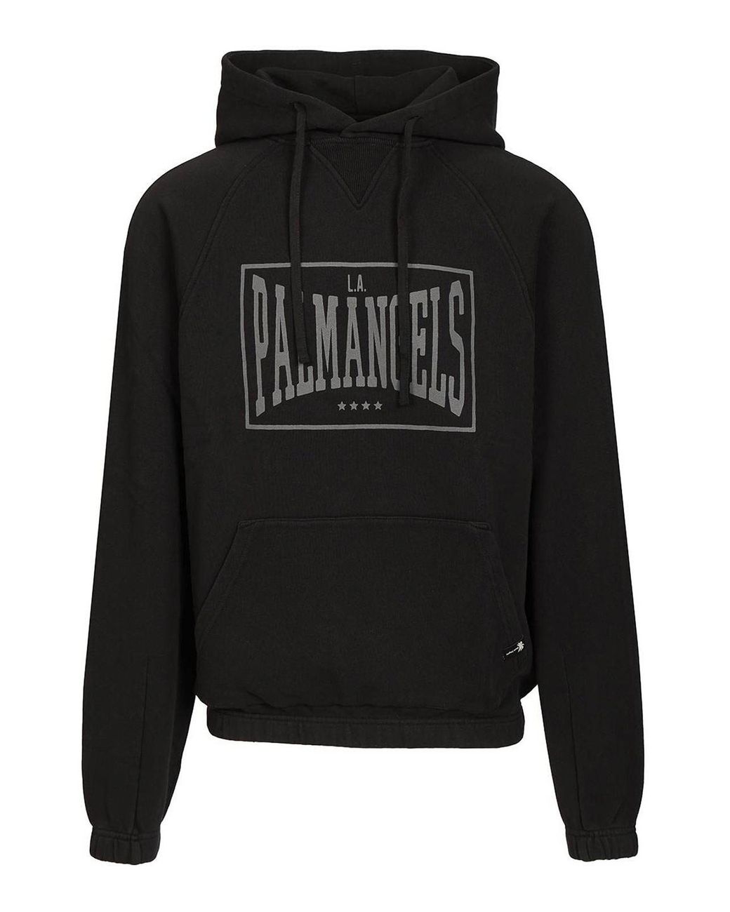 Palm Angels Black Vintage Box Hoodie for men